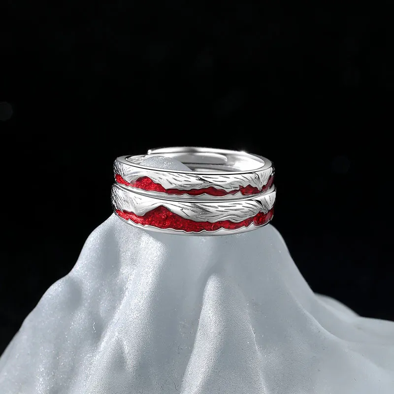 VIVIWELL 999 Fine Silver Rings Unisex-3