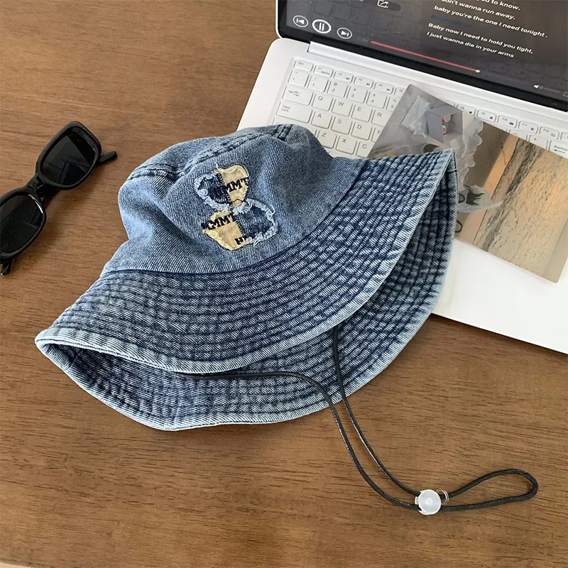 VIVIWELL Denim Bucket Hats Women's-3