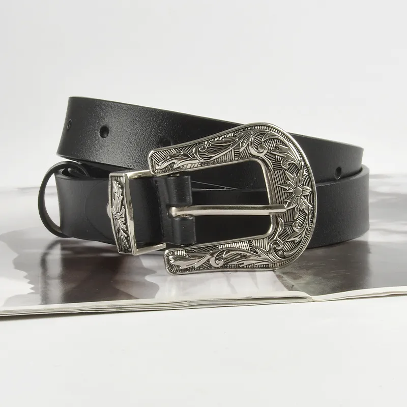 ASTAR HADES Cow Leather Belts Unisex 2.3cm-3
