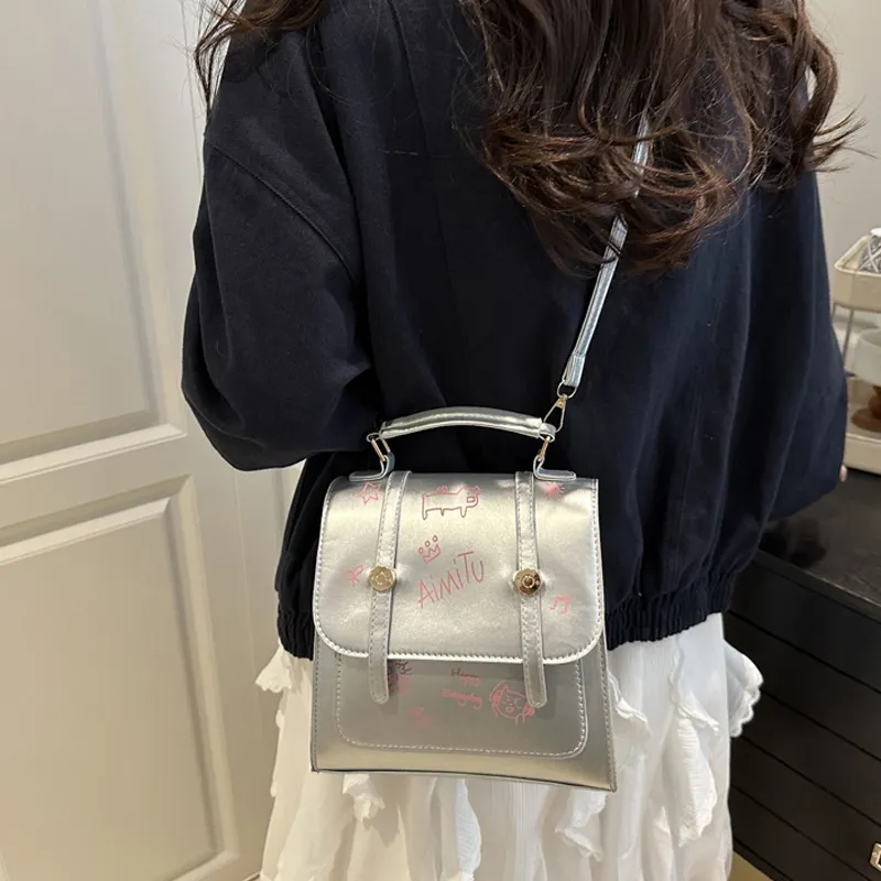 Bywhich PU Backpack Regular Women's Pink/Silver-5