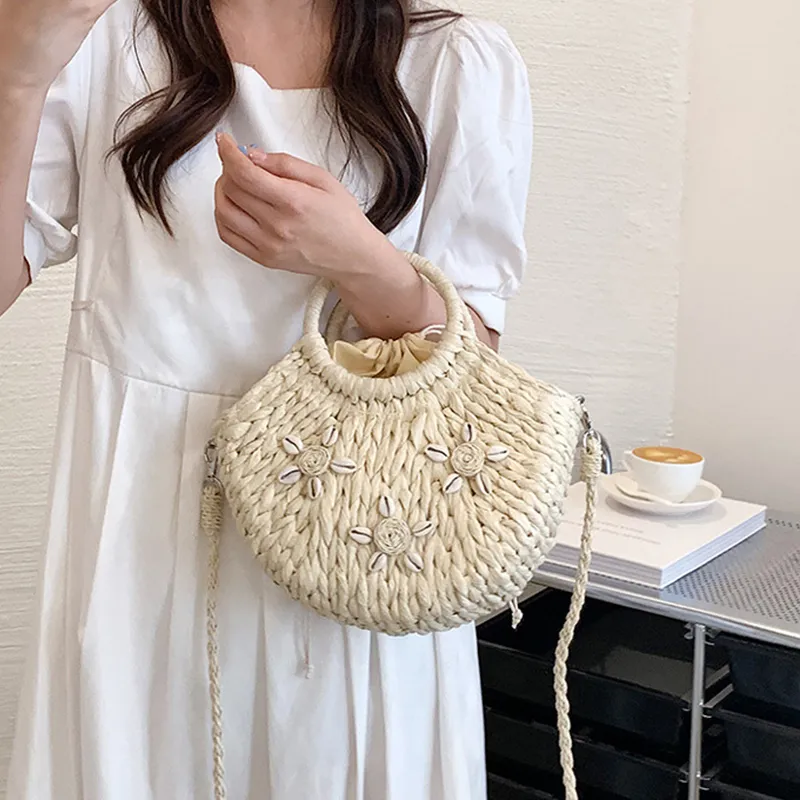 Bywhich Straw One Shoulder Handbag Women's Multicolor-1