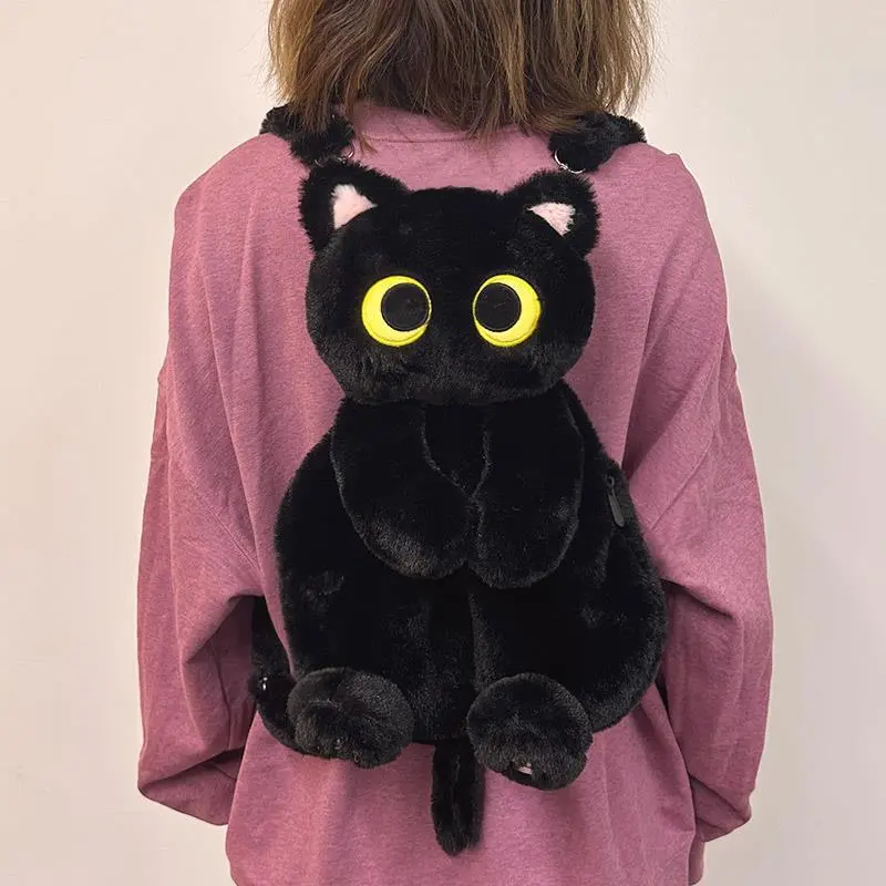 Bywhich Plush Backpack Regular Women's Black/White-2