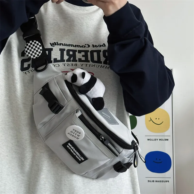 Bywhich Nylon Sling Bag Regular Unisex White/Black/Gray-9