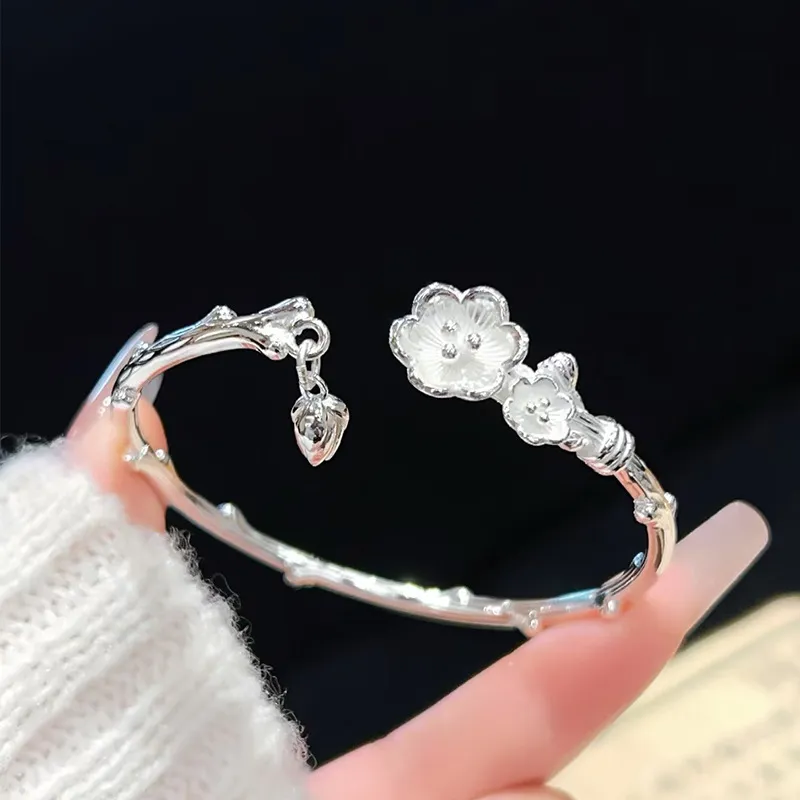 VIVIWELL S999 Fine Silver Sterling Silver Bracelets Women's-5