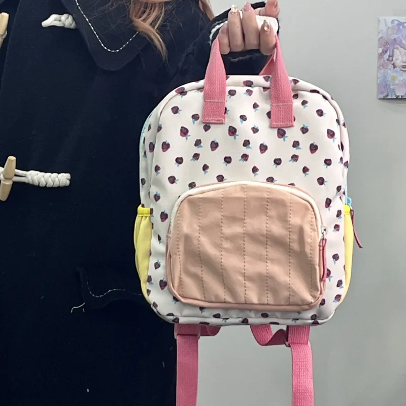 Bywhich Cotton Backpack Regular Women's White Pink-4