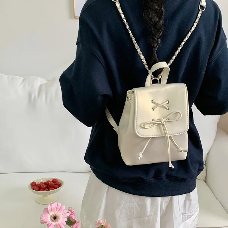 Bywhich PU Backpack Regular Women's Pink/White-9