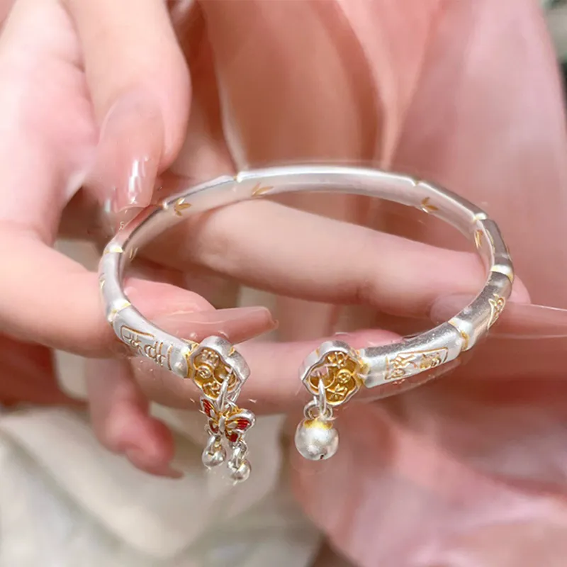 VIVIWELL 999 Fine Silver Bangles Women's-2