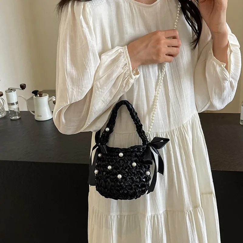 Bywhich Polyester Handbag Shoulder Bag Crossbody Bag Regular Women's White Black-7