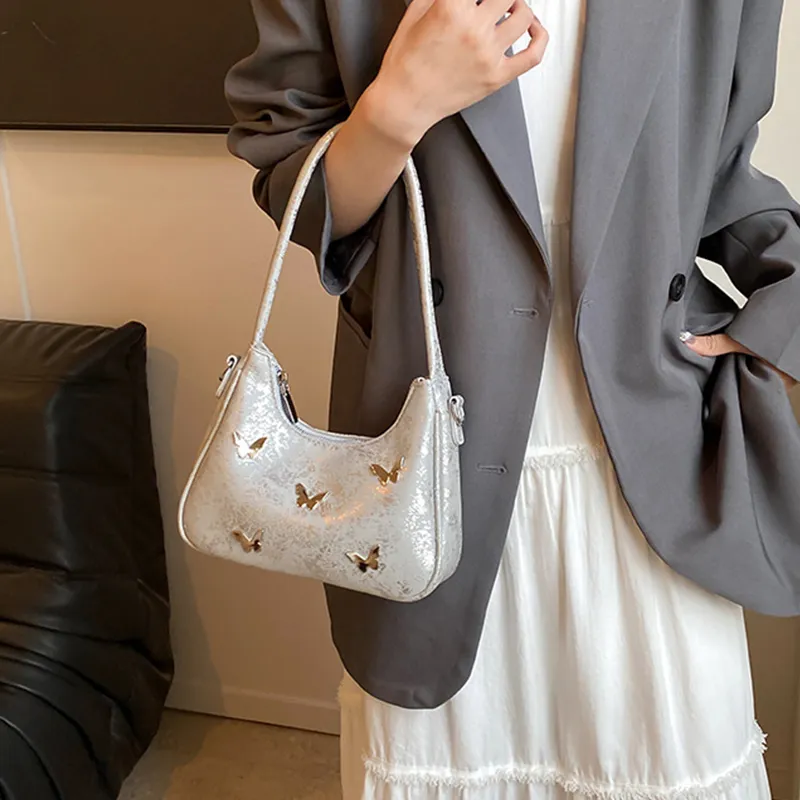 Bywhich PU Shoulder Bag Regular Women's Black/White/Silver-6