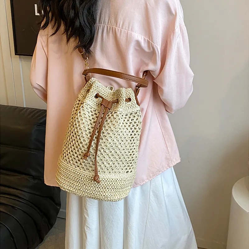 Bywhich Straw Woven Handbag Women's Multicolor-1