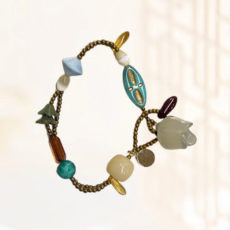 VIVIWELL Colored Glaze Rope Bracelets Unisex-2