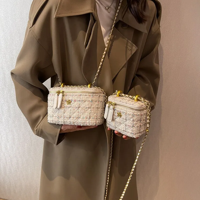Bywhich Woolen Mother Child Bag Makeup Bag Shoulder Bag Crossbody Handbag Regular Women's White-3