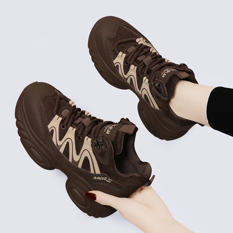 Golden Silk Rabbit Mid-Top Chunky Sneakers Women's-13