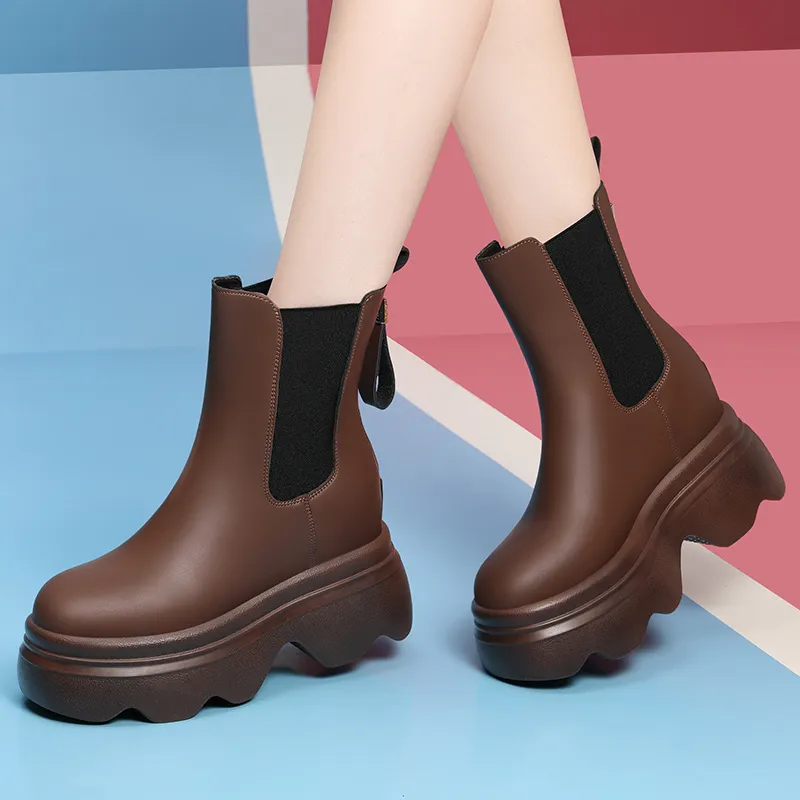 Golden Silk Rabbit Short Chelsea Boots 6cm Women's-5
