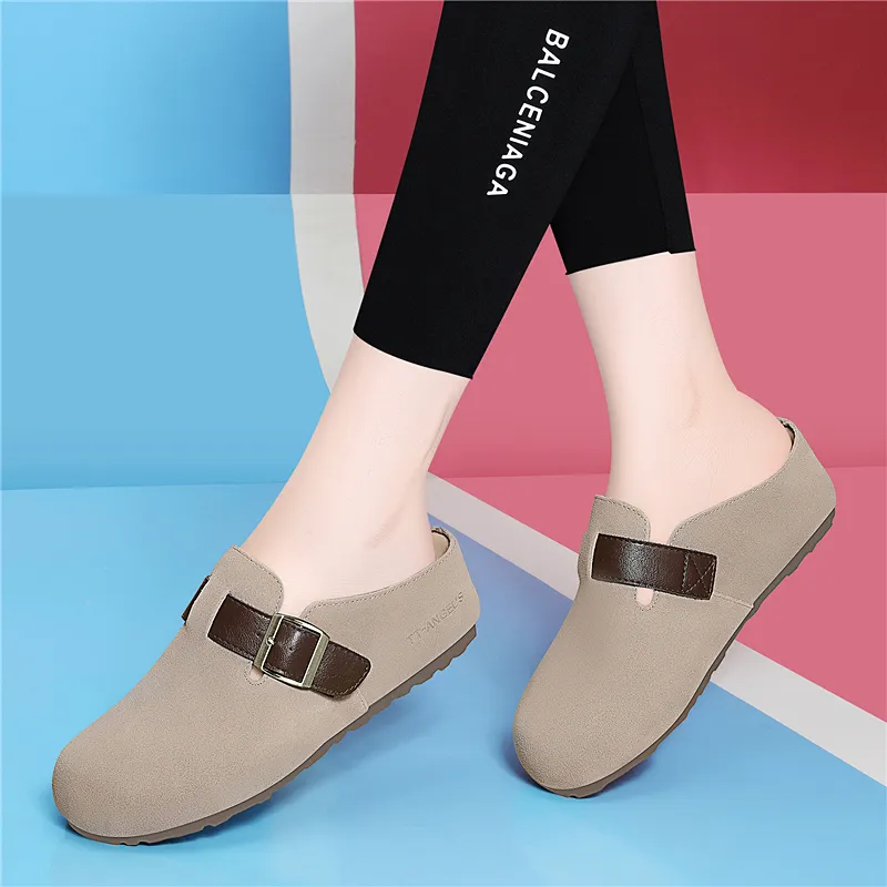 Golden Silk Rabbit Wrap toe Slippers Women's-4