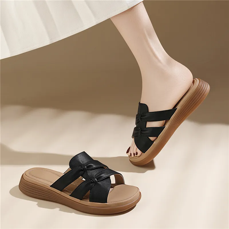 Golden Silk Rabbit Rubber Sole Slip Resistant Cushioning Slide Slippers Women's-11