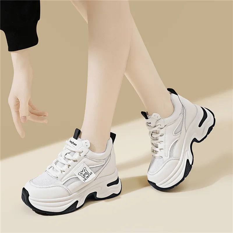 Golden Silk Rabbit Low Top Chunky Sneakers Women's-3