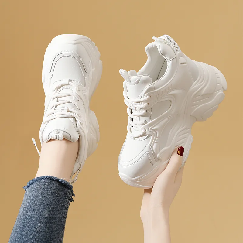 Golden Silk Rabbit Mid-Top Chunky Sneakers Women's-10