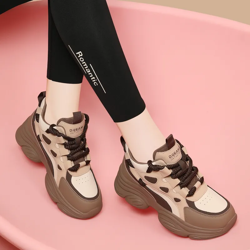 Golden Silk Rabbit Chunky Sneakers Women's-7