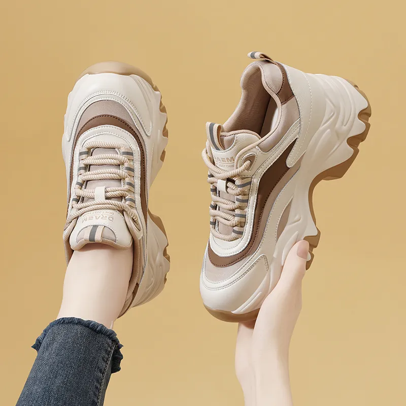 Golden Silk Rabbit Coverage Low-Top Chunky Sneakers Women's-5