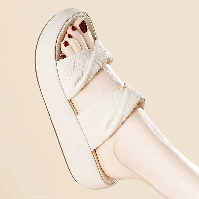 Golden Silk Rabbit Rubber Sole PU Polyurethane Abrasion Resistant Quick Dry Slide Slippers Women's-7