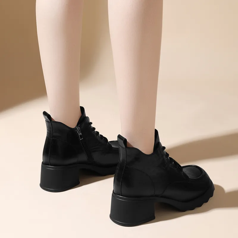 Golden Silk Rabbit Ankle Boots 5.5CM Women's-4