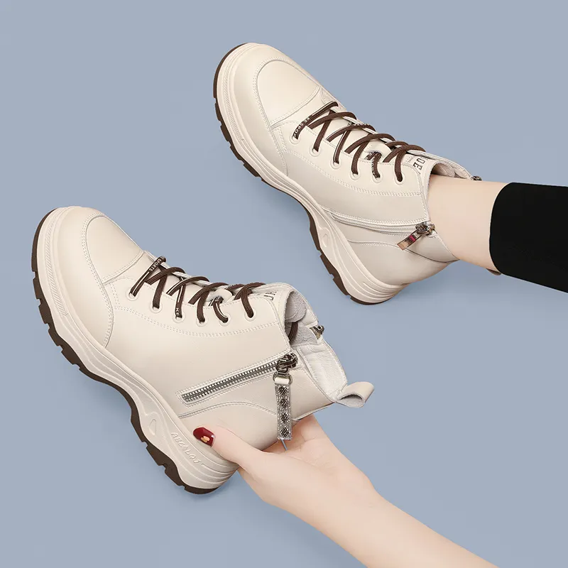 Golden Silk Rabbit Short Martin Boot Women's-13