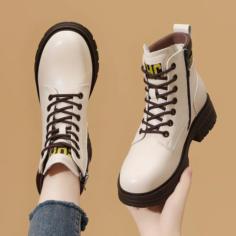 Golden Silk Rabbit Short Martin Boot Women's-10
