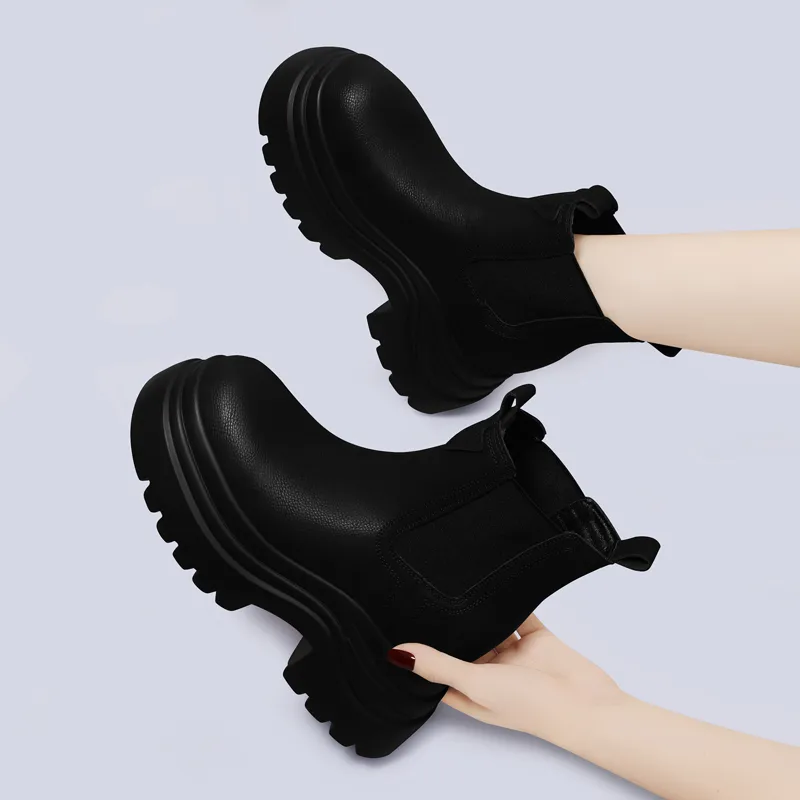 Golden Silk Rabbit Chelsea Boots Women's-2