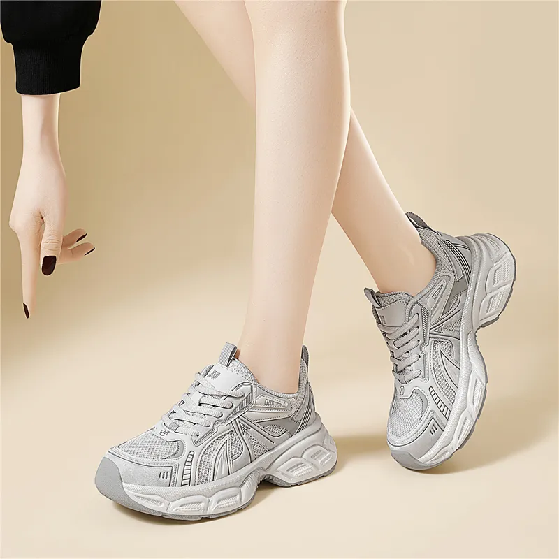 Golden Silk Rabbit Low Top Chunky Sneakers Women's-7
