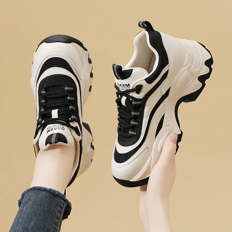 Golden Silk Rabbit Coverage Low-Top Chunky Sneakers Women's-1
