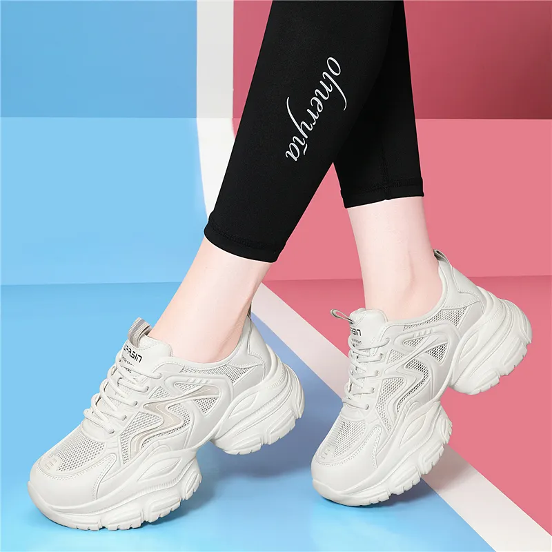 Golden Silk Rabbit Low Top Chunky Sneakers Women's-5