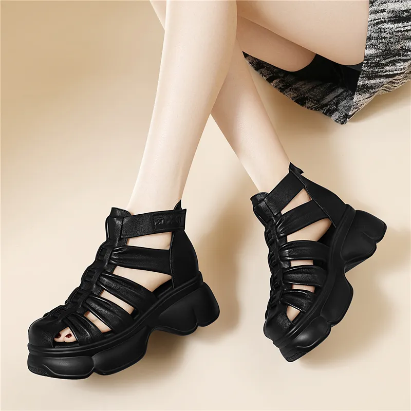 Golden Silk Rabbit Roman Sandals Women's-5