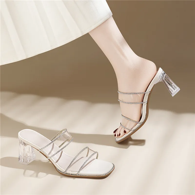 Golden Silk Rabbit Abrasion Resistant Slide Slippers Women's-5