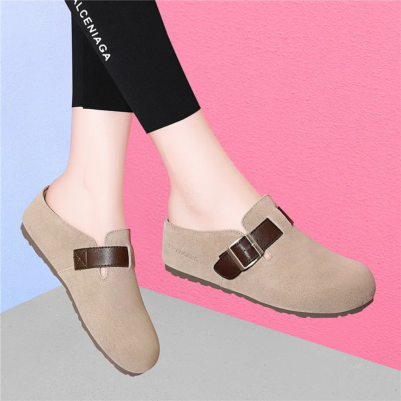 Golden Silk Rabbit Wrap toe Slippers Women's-3