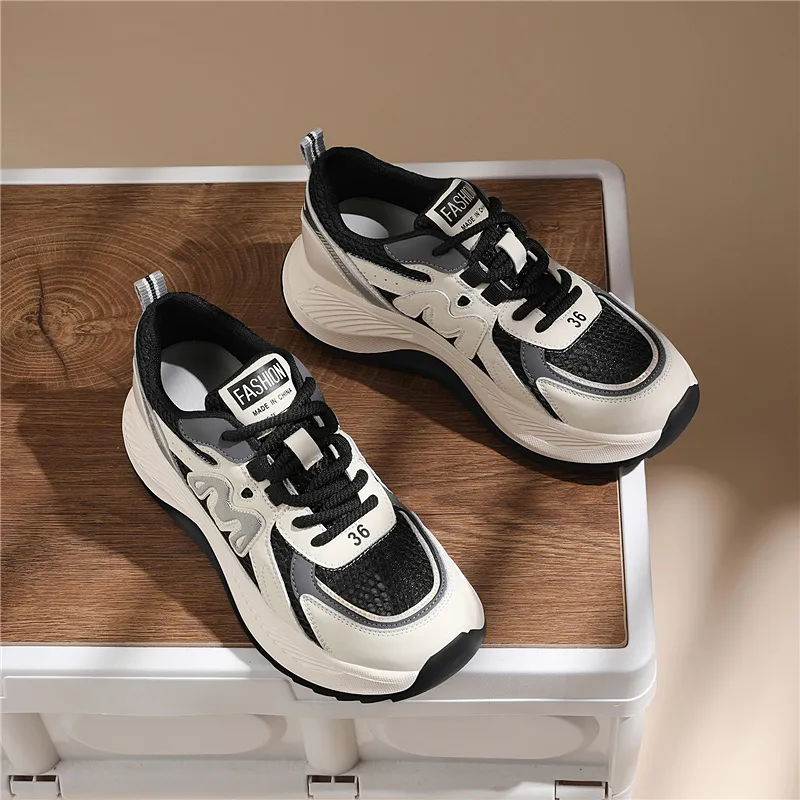Golden Silk Rabbit Low Top Chunky Sneakers Women's-2