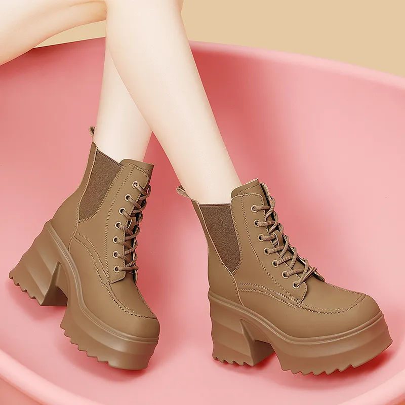 Golden Silk Rabbit Short Martin Boot Women's-12