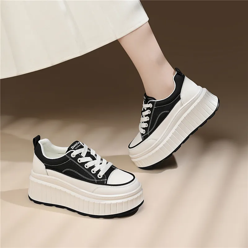 Golden Silk Rabbit Anti Slip And Wear Resistant Height Increasing Low Top Skateboard Shoes Women's-5