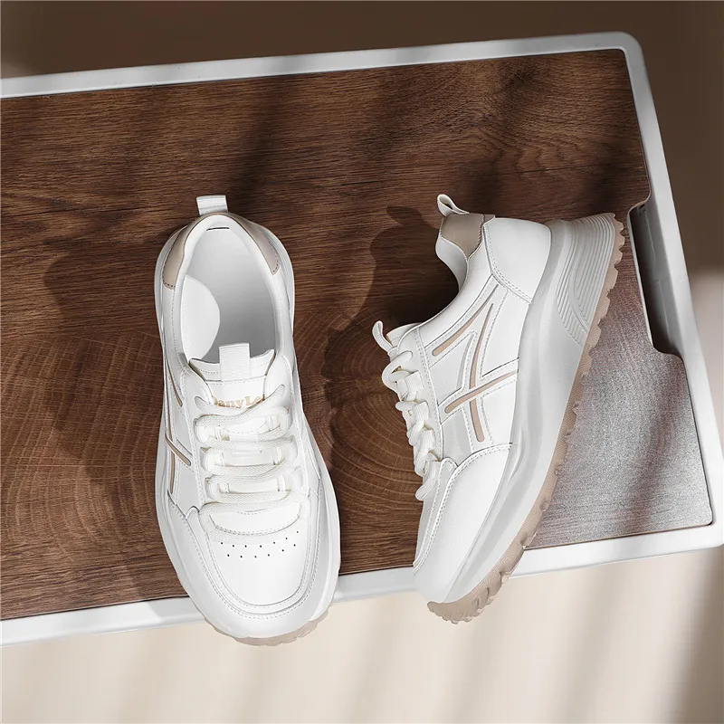 Golden Silk Rabbit Low Top Chunky Sneakers Women's-2
