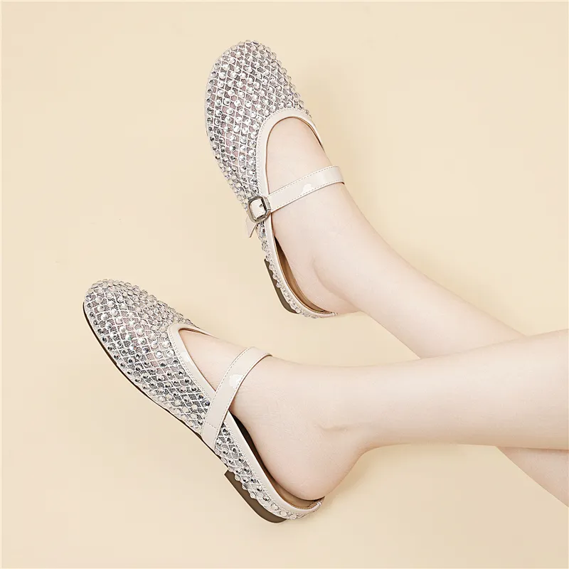 Golden Silk Rabbit Closed Toe Slippers Women's-14
