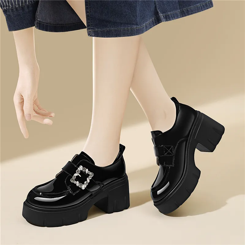 Golden Silk Rabbit Loafers Women's Black-3