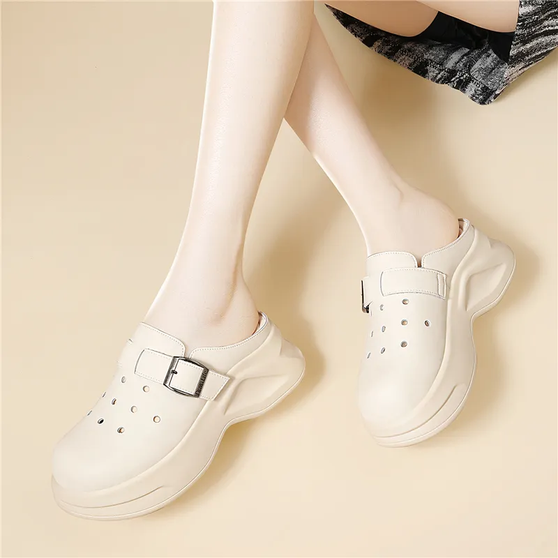 Golden Silk Rabbit Clogs Women's-14