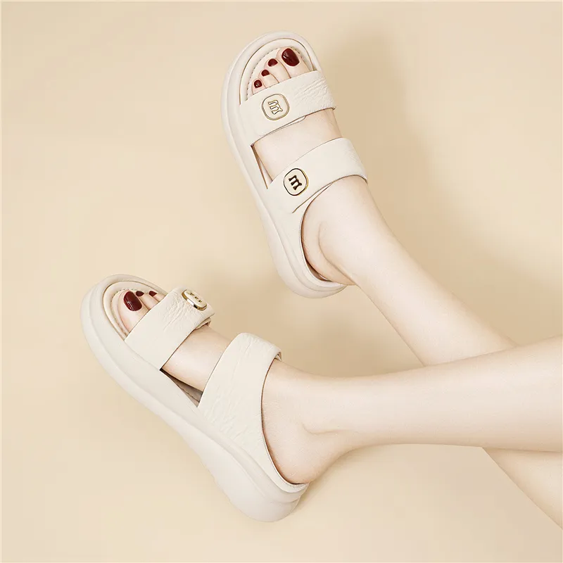 Golden Silk Rabbit Slide Slippers Women's-6