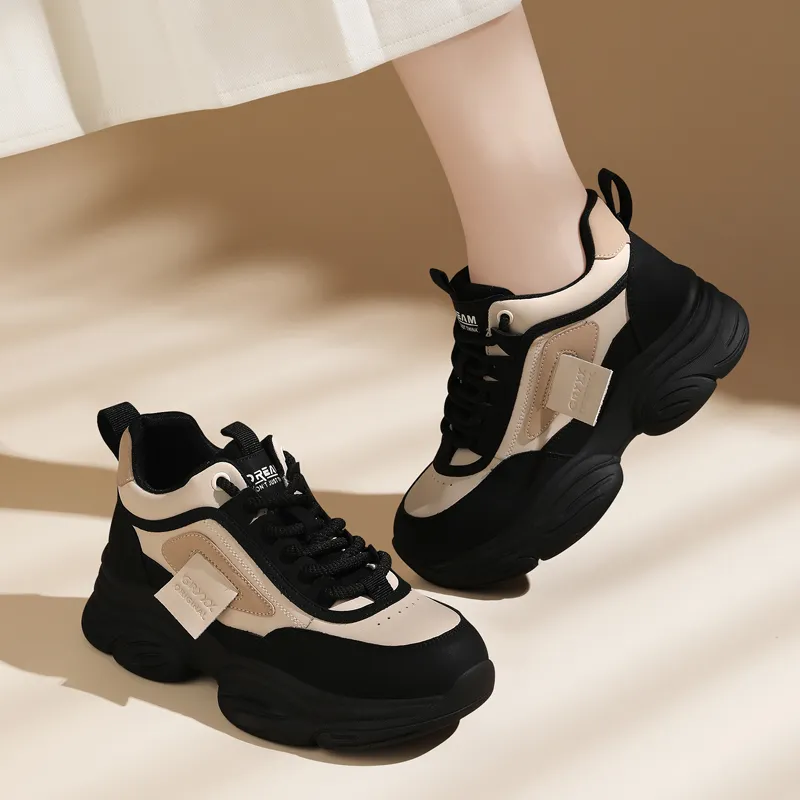 Golden Silk Rabbit Mid-Top Chunky Sneakers Women's-4