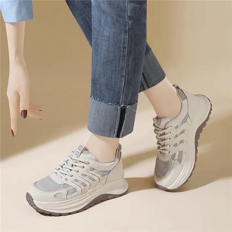 Golden Silk Rabbit Low-Top Chunky Sneakers Women's-10