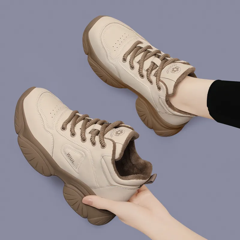 Golden Silk Rabbit Mid-Top Chunky Sneakers Women's-11
