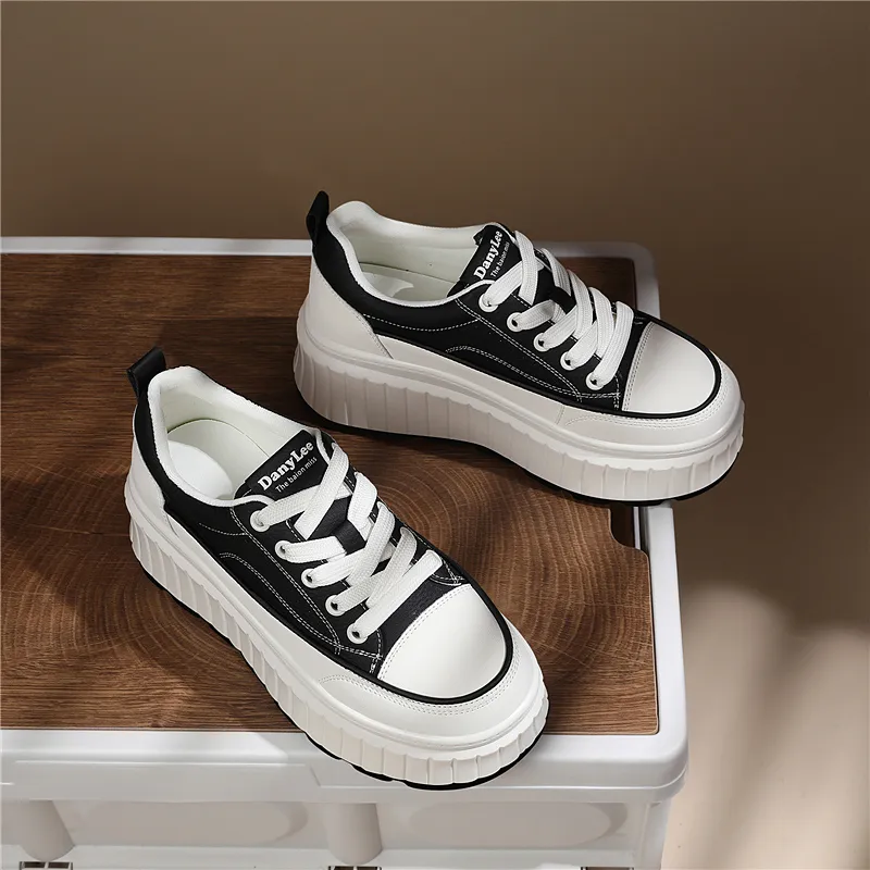 Golden Silk Rabbit Anti Slip And Wear Resistant Height Increasing Low Top Skateboard Shoes Women's-2