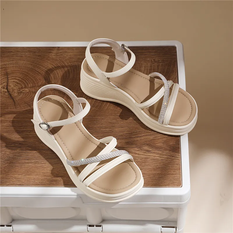 Golden Silk Rabbit One Strap Sandals Women's-2
