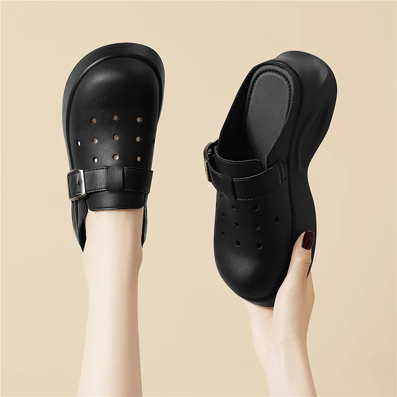 Golden Silk Rabbit Clogs Women's-4