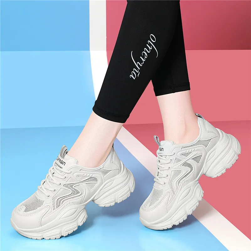 Golden Silk Rabbit Low Top Chunky Sneakers Women's-3